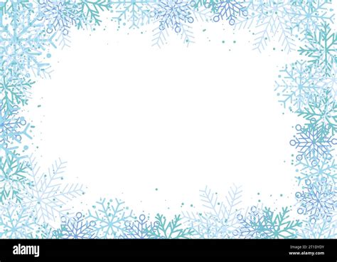 Christmas Background With Snowflake Border Design Stock Vector Image