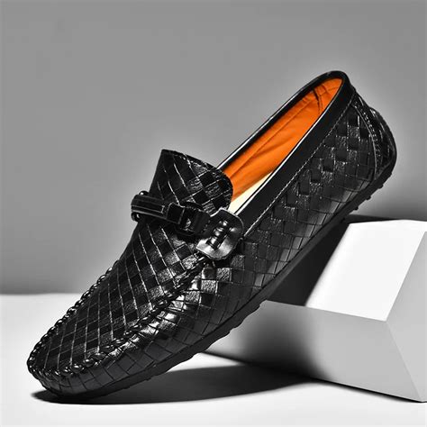 Deri Erkek Ayakkab S Casual Flats Erkekler Ayakkab Nefes Alan Loafer