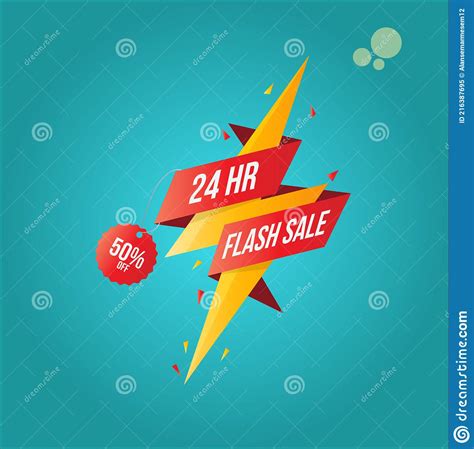 Flash Sale Banner Template Design Vector Illustration Stock Vector