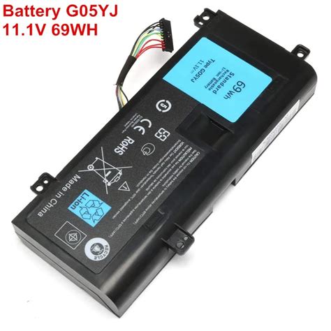 V Wh Genuine Laptop Battery G Yj Go Yj For Dell Alienware