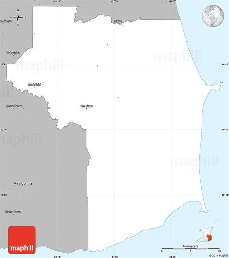 Gray Simple Map Of Narivamayaro