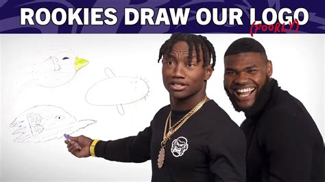 Zay Flowers Trenton Simpson Draw Ravens Logo Baltimore Ravens Youtube