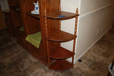 Lot Wood Tiered Corner Shelf Sequoia Estate Auctions And Sales