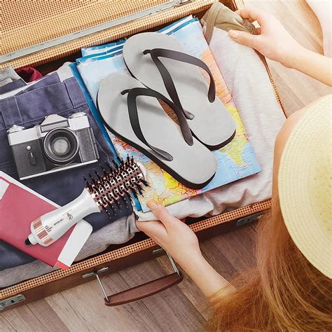 Travel Hair Dryer Brush Mini Hot Air Brush One Step Hair Styler Volumizer Nano Titanium Inch