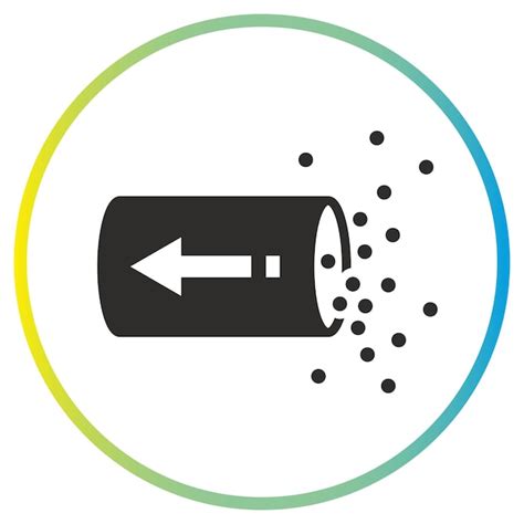 Icono de succión de vacío proceso de succión manguera de succión