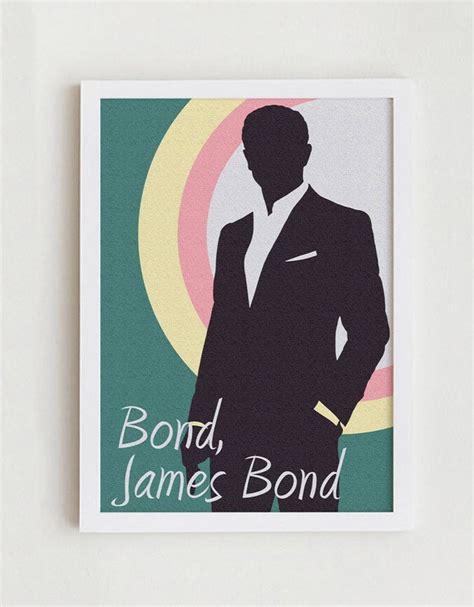 James Bond Print Wall Art Home Decor Interior By Printouache