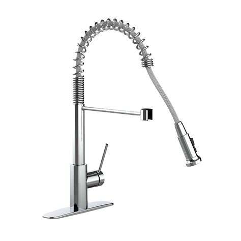 Llave Mezcladora Tarja Cocina Hausklein Con Resorte Manguera Flexible Y