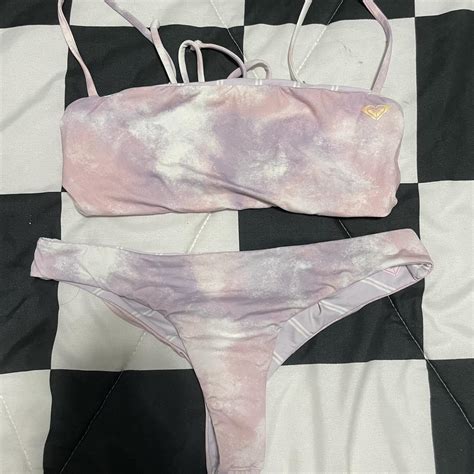 Roxy Reversible Bikini Set Both Small Bottoms Very Depop