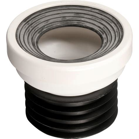 Plastec Pan Connector 100mm White Black Mitre10