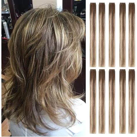 22 Inch Colored Party Highlights Straight Hair Clip Extension Cospaly