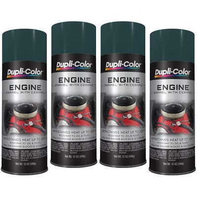 Duplicolor DE1644 4 Pack Engine Enamel Paint Racing Hunter Green