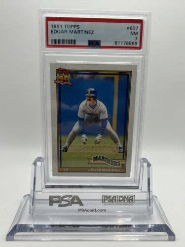 1991 Topps Edgar Martinez Baseball Card 607 PSA 7 EBay