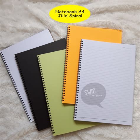 Jual Notebook A4 Buku Tulis Spiral Catatan Kecil Memo Notes Polos