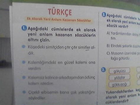 ek alarak yeni anlam kazanan sözcükler acil lazım Eodev