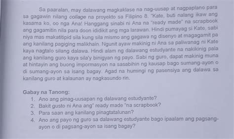 1 Ano Ang Pinag Uusapan Ng Dalawang Estudyante 2 Bakit Gusto Ni Ana