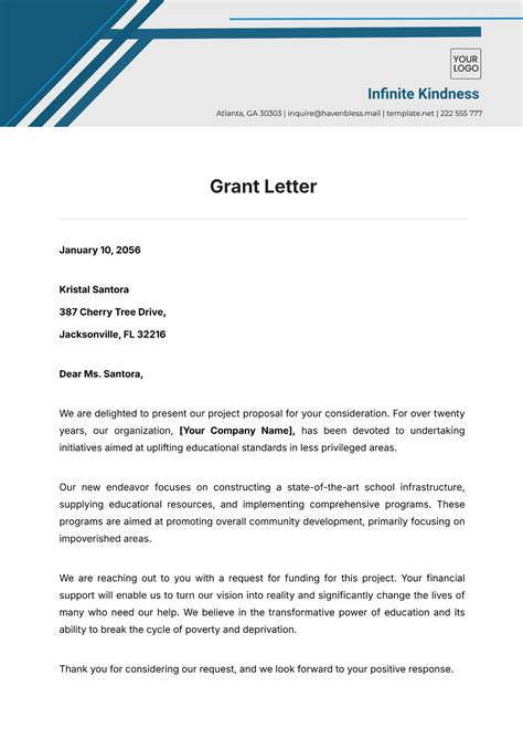 Free Grant Letter Template Edit Online And Download