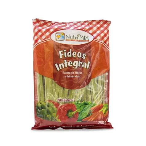 Fideo Integral Bolsa 250gr Nutrimix