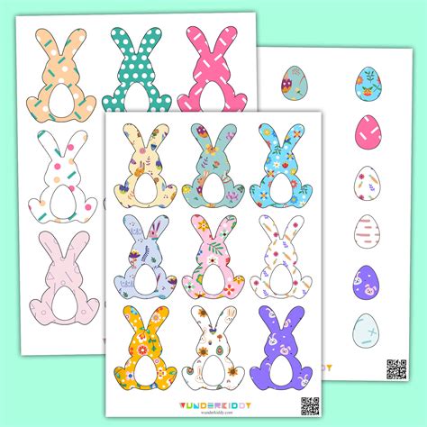 Printable Easter Bunny Cut Out Paper Craft Template For Kids