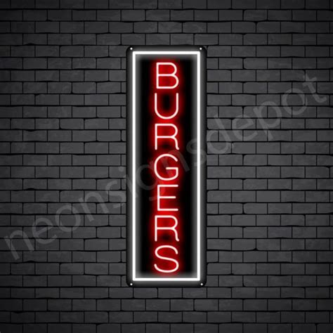 Burgers V2 Neon Sign Neon Signs Depot