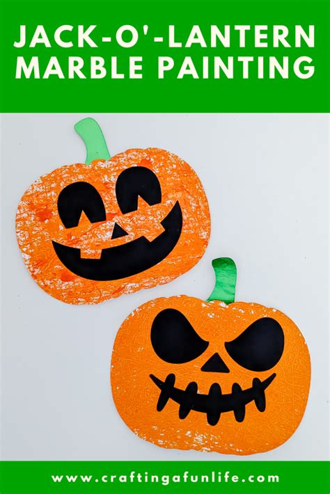 Beautiful Jack-O’-Lantern Marble Painting for Kids