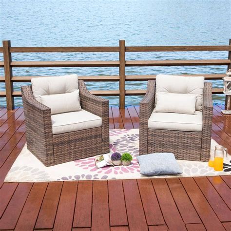 Best 15+ of Wicker Beige Cushion Outdoor Patio Sets