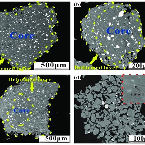 SEM Micrographs Of The Cross Sections Of The Composite Powders Milled