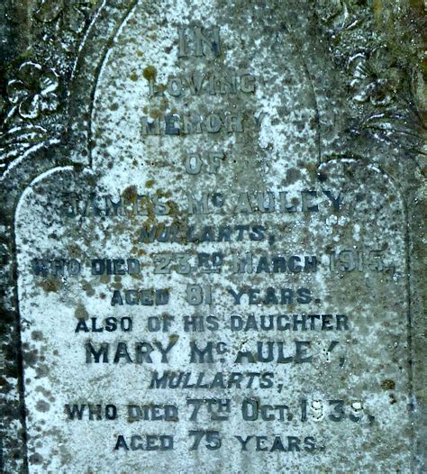 Mary Mcauley Find A Grave Memorial