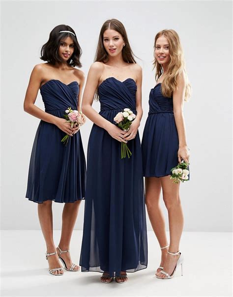 Mismatched Bridesmaid Dresses In Navy Blue Wedding Bridesmaids