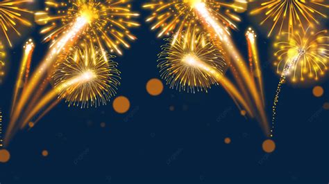 New Years Fireworks Golden Dazzling New Year Fireworks Golden Png