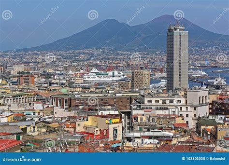 Naples and Vesuvius editorial stock photo. Image of cruse - 103803038