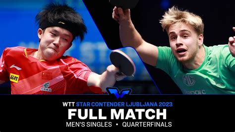 FULL MATCH WANG Chuqin Vs Truls MOREGARD MS QF WTTLjubljana 2023