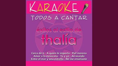 No Me Enseñaste Karaoke Version Originally Performed By Thalía