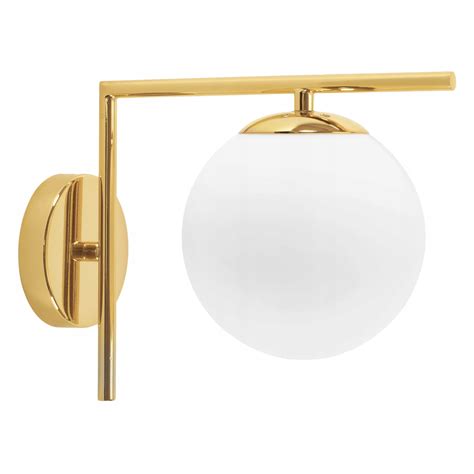 LAMPA KINKIET ŚCIENNY SZKLANA KULA GOLD ZŁOTA LOFT APP674 1W Cena