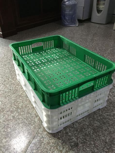 Ventilated No Collapsible Plastic Crate Food Grade Stacking