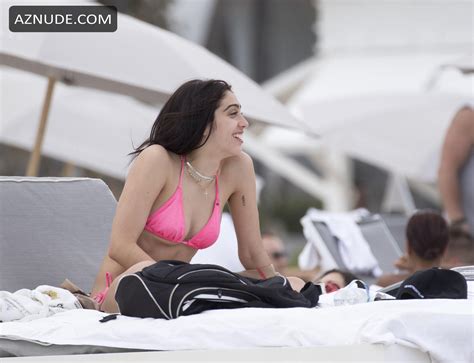 Lourdes Leon Sexy In Pink Bikini On The Beach In Miami AZNude
