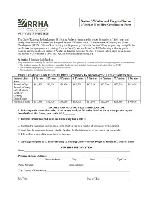 Fillable Online New Hire Certification Form Fax Email Print Pdffiller