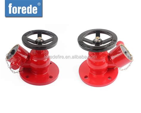 Forede Flange Oblique Fire Hydrant Valves Copper Alloy For Fire