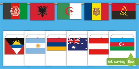 United Nations Countries' Flags Bunting | Grades 2 - 6 | Twinkl