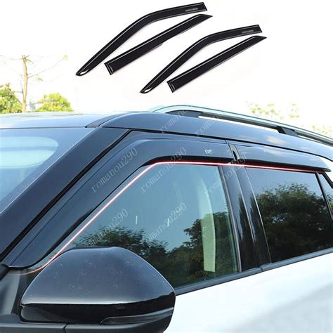 For Ford Explorer 2020 21 ABS Black Window Visor Vent Shades Sun Rain