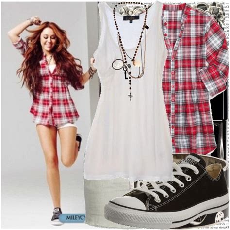 Miley Cyrus Outfit Max Azria Blue Plaid Short Sleeve Dresses