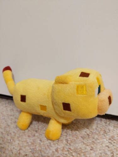 Mojang Minecraft Baby Ocelot Plush Yellow Cat Block Lion Stuffed Animal