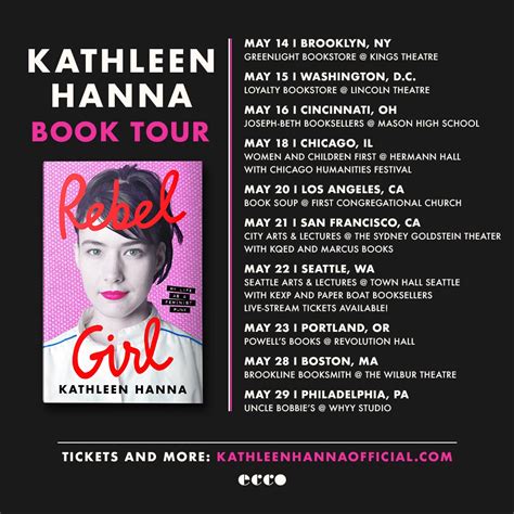 Kathleen Hanna Announces Rebel Girl Book Tour | Pitchfork