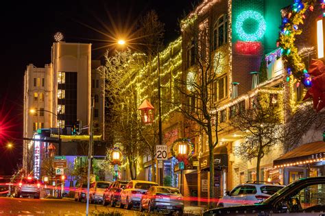 Holiday Lights 10 Stock Image Ashland Oregon Sean Bagshaw Outdoor