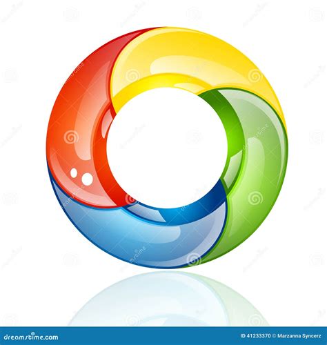 Colorful 3D circle or ring stock vector. Image of ring - 41233370