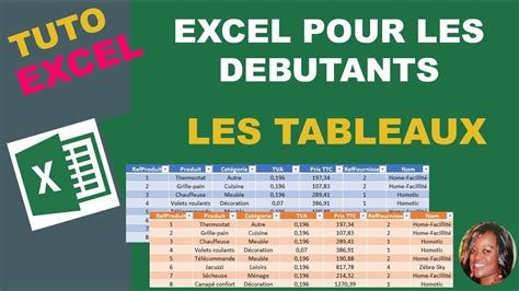 Excel Pour Les D Butants Les Tableaux Youtube