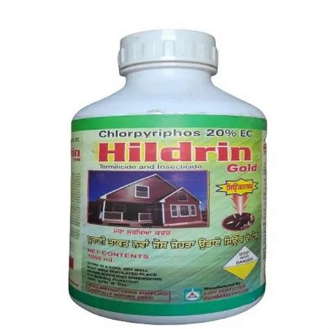 Hildrin Chlorpyriphos 20 Ec Termiticide And Insecticide Bottle 500ml