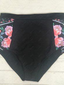 Halter High Waisted Floral Bikini In BLACK ZAFUL 2026
