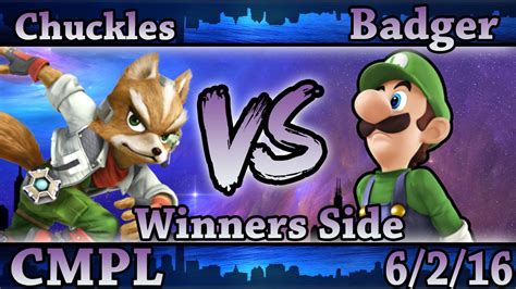 CMPL 4 Chuckles Fox Vs Badger Luigi Smash Wii U Winners Side