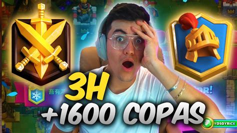 Subiendo 1600 Copas En 3h 30min Racha De 43 Mejor Mazo Clash Royale Yosoyrick Youtube