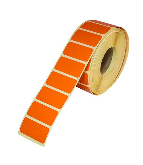 40mm X 20mm Orange Semi Gloss Labels Hotmelt Adhesive Barcode Direct